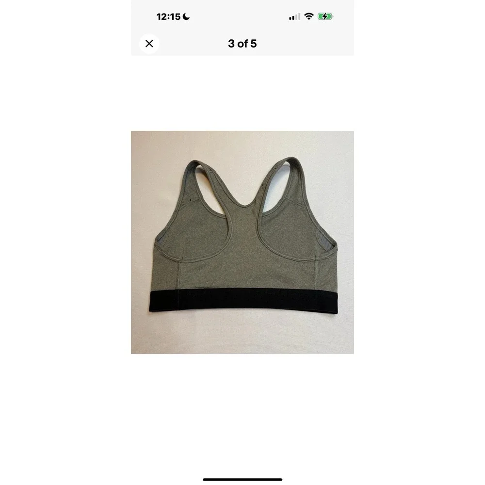 NIKE Set/2 Dri-Fit Purple/Gray Racer Back Swoosh‎ Icon Athleisure Sports Bra XS